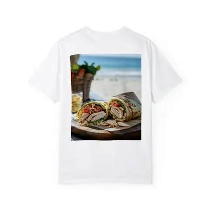 Chicken Wrap Sandwich On Beach Setting