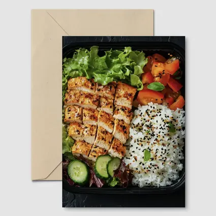 Grilled Chicken Bento Box With Rice
