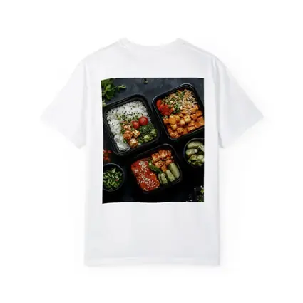 Asian Meal Prep Bowls Dark Stone Background