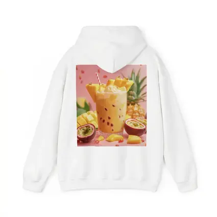 Tropical Mango Passion Fruit Drink Pink Background