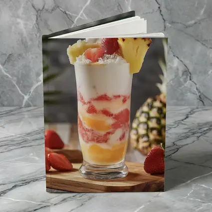Tropical Fruit Yogurt Parfait Glass Summer