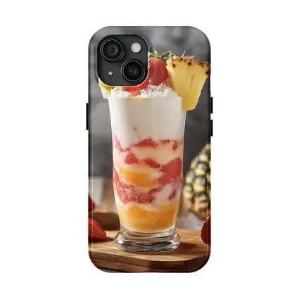 Tropical Fruit Yogurt Parfait Glass Summer