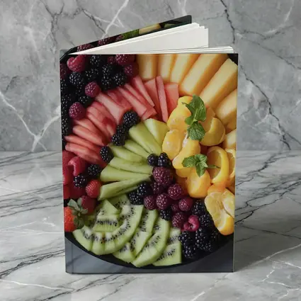 Colorful Fresh Fruit Platter Overhead View