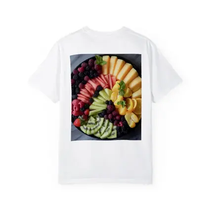 Colorful Fresh Fruit Platter Overhead View