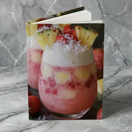 Strawberry Pineapple Coconut Tropical Layered Drinks