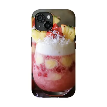Strawberry Pineapple Coconut Tropical Layered Drinks