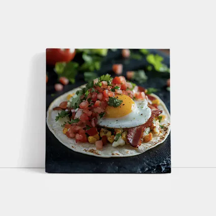 Breakfast Taco Fried Egg Pico De Gallo