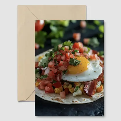 Breakfast Taco Fried Egg Pico De Gallo