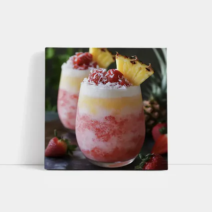 Strawberry Pineapple Coconut Frozen Tropical Drinks