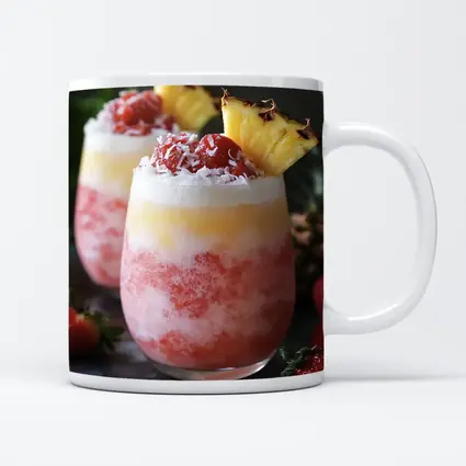 Strawberry Pineapple Coconut Frozen Tropical Drinks