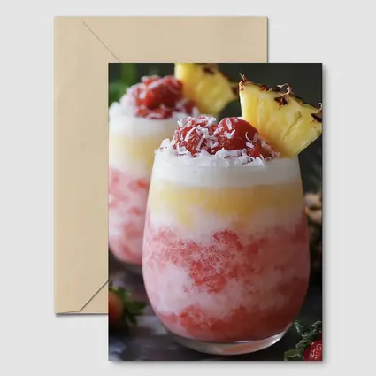 Strawberry Pineapple Coconut Frozen Tropical Drinks