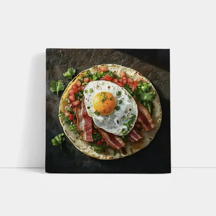 Breakfast Taco Bacon Egg Pico Dark