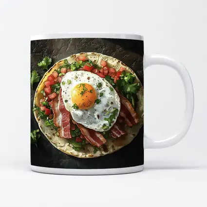 Breakfast Taco Bacon Egg Pico Dark