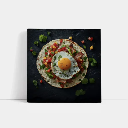 Breakfast Taco Fried Egg Dark Stone