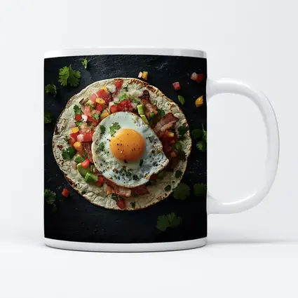 Breakfast Taco Fried Egg Dark Stone