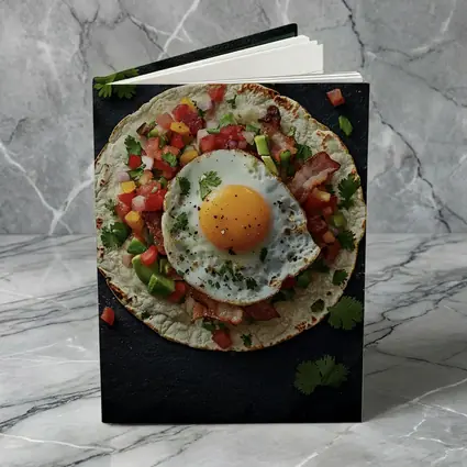 Breakfast Taco Fried Egg Dark Stone