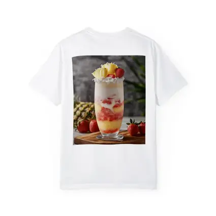 Tropical Strawberry Pineapple Coconut Layered Drink