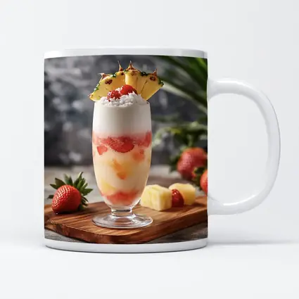 Strawberry Pineapple Tropical Fruit Drink Glass