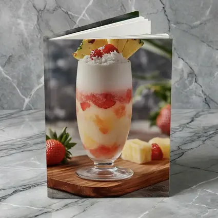 Strawberry Pineapple Tropical Fruit Drink Glass