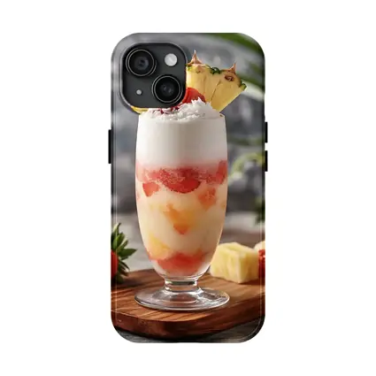 Strawberry Pineapple Tropical Fruit Drink Glass