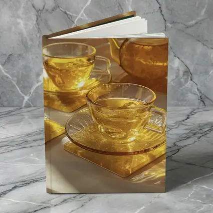 Golden Glass Tea Set Warm Sunlight