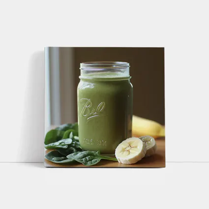 Green Smoothie Ball Jar Spinach Banana