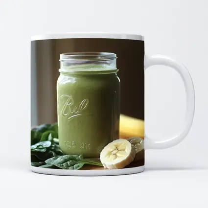 Green Smoothie Ball Jar Spinach Banana
