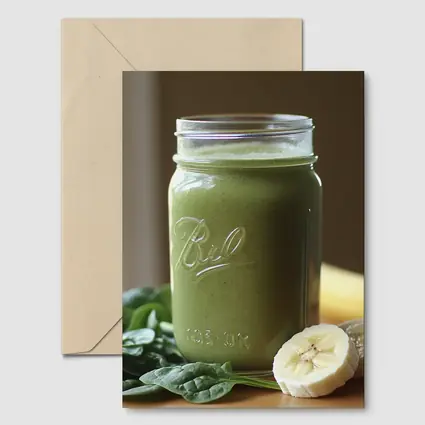 Green Smoothie Ball Jar Spinach Banana