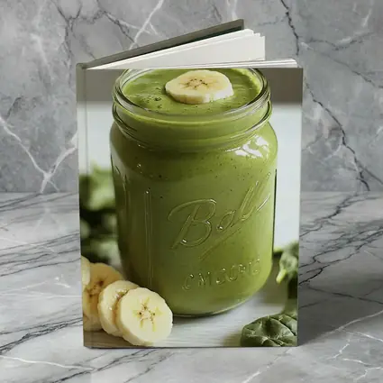 Green Spinach Banana Smoothie Mason Jar