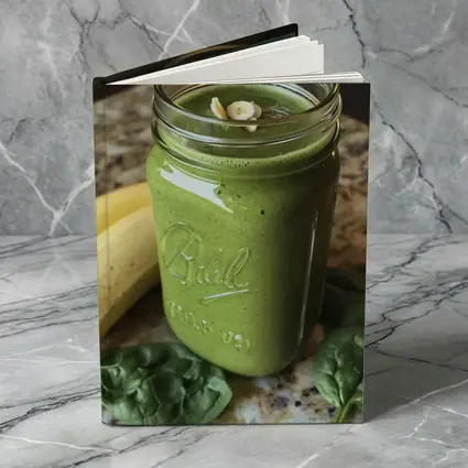 Green Spinach Banana Smoothie Mason Jar Kitchen