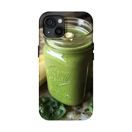 Green Spinach Banana Smoothie Mason Jar Kitchen