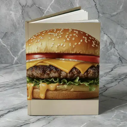 Classic Cheeseburger With Lettuce Tomato Beige Background