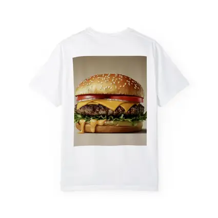 Classic Cheeseburger With Lettuce Tomato Beige Background