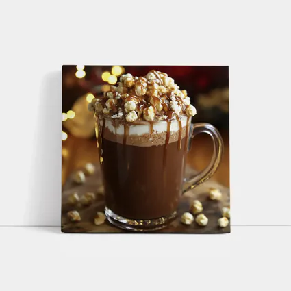 Hot Chocolate Caramel Popcorn Mug Warm Lights