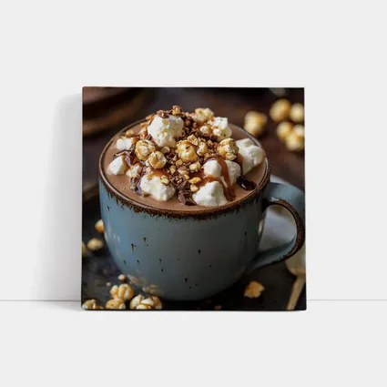 Hot Chocolate Marshmallow Caramel Popcorn Mug