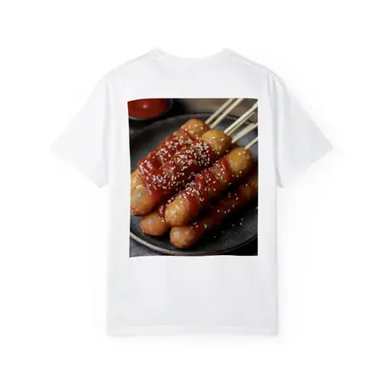 Korean Street Food Skewers Red Sauce Sesame
