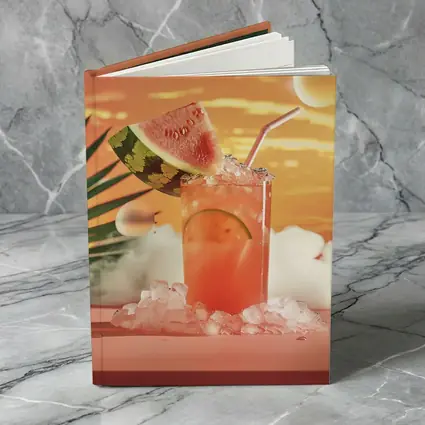 Watermelon Summer Cocktail Tropical Sunset Scene