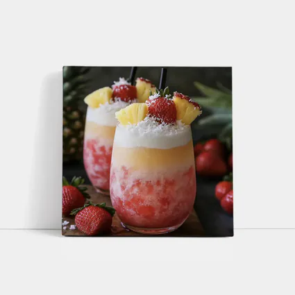 Frozen Strawberry Pineapple Coconut Tropical Drinks