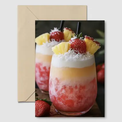 Frozen Strawberry Pineapple Coconut Tropical Drinks