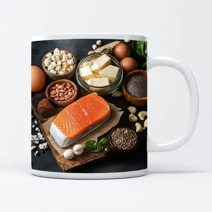 Salmon Eggs Nuts Seeds Food Dark Background