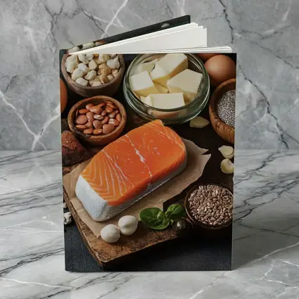 Salmon Eggs Nuts Seeds Food Dark Background
