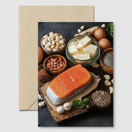 Salmon Eggs Nuts Seeds Food Dark Background