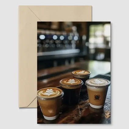 Latte Art Coffee Cups Cafe Bar