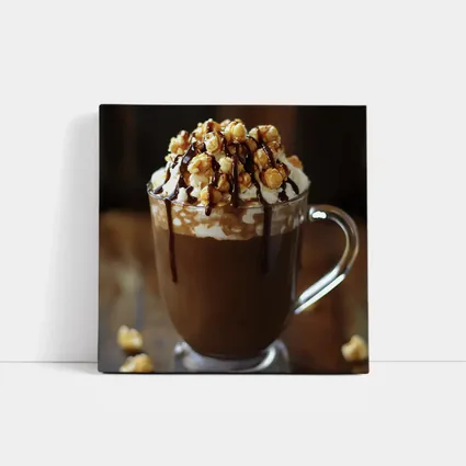 Hot Chocolate Caramel Popcorn Whipped Cream Mug