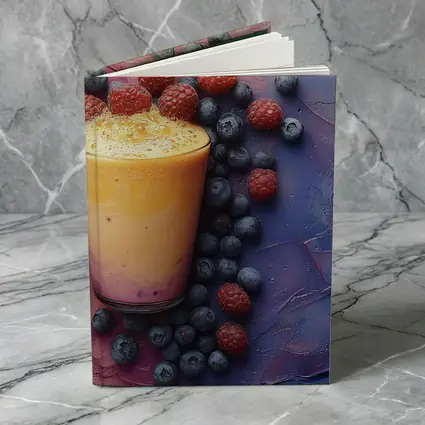 Berry Smoothie Glass on Colorful Painted Background