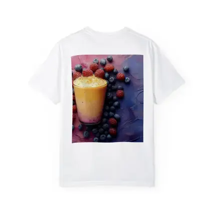 Berry Smoothie Glass on Colorful Painted Background
