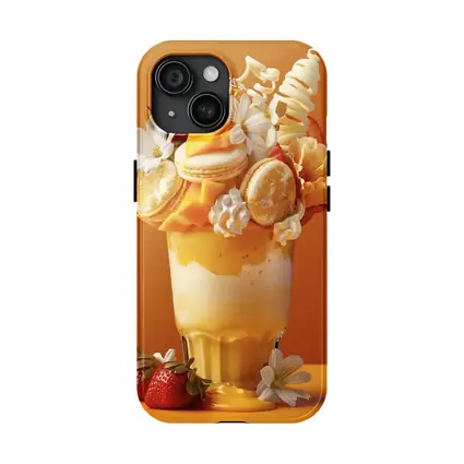 Mango Freakshake Dessert Orange Background