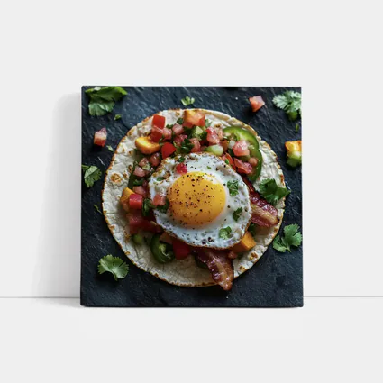 Breakfast Taco Fried Egg Pico de Gallo