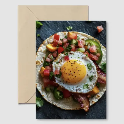 Breakfast Taco Fried Egg Pico de Gallo