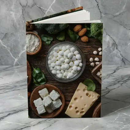 Calcium Rich Foods On Wooden Table